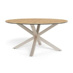 Nordhavn Salontafels|Myrthe Salontafel rond Keramiek met beige poot 82 cm