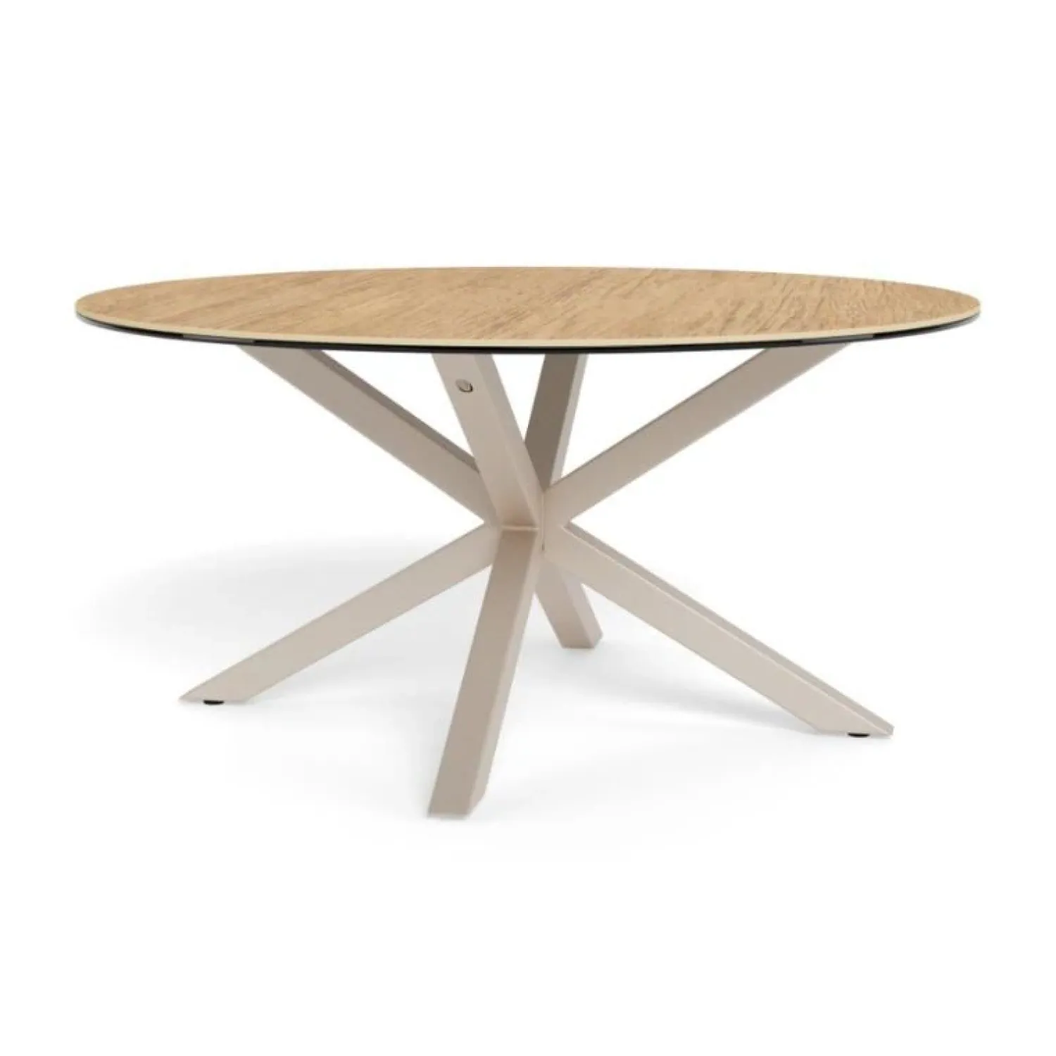 Nordhavn Salontafels|Myrthe Salontafel rond Keramiek met beige poot 82 cm