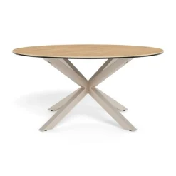 Nordhavn Salontafels|Myrthe Salontafel rond Keramiek met beige poot 82 cm
