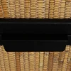 Dutchbone Nachtkastjes|Industriele Kasten|Nachtkastje Yasu Rotan Zwart 45cm