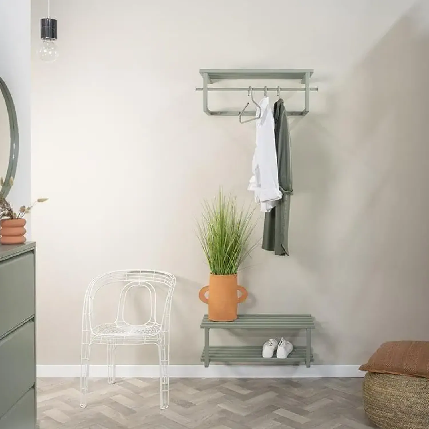 Redin Design Schoenenrekken|Nadia schoenenrek Groen metaal