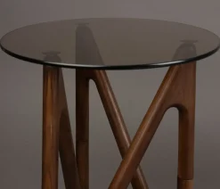 Dutchbone Bijzettafels|Naia Bijzettafel Walnoot 40cm
