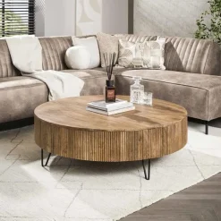 Kalfort Salontafels|Namra Salontafel rond Mangohout Ø120cm