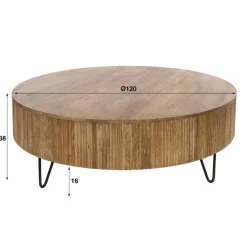 Kalfort Salontafels|Namra Salontafel rond Mangohout Ø120cm