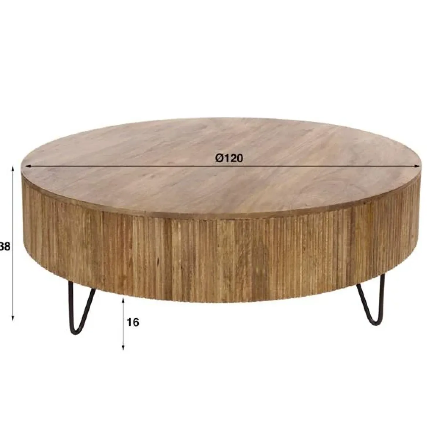 Kalfort Salontafels|Namra Salontafel rond Mangohout Ø120cm