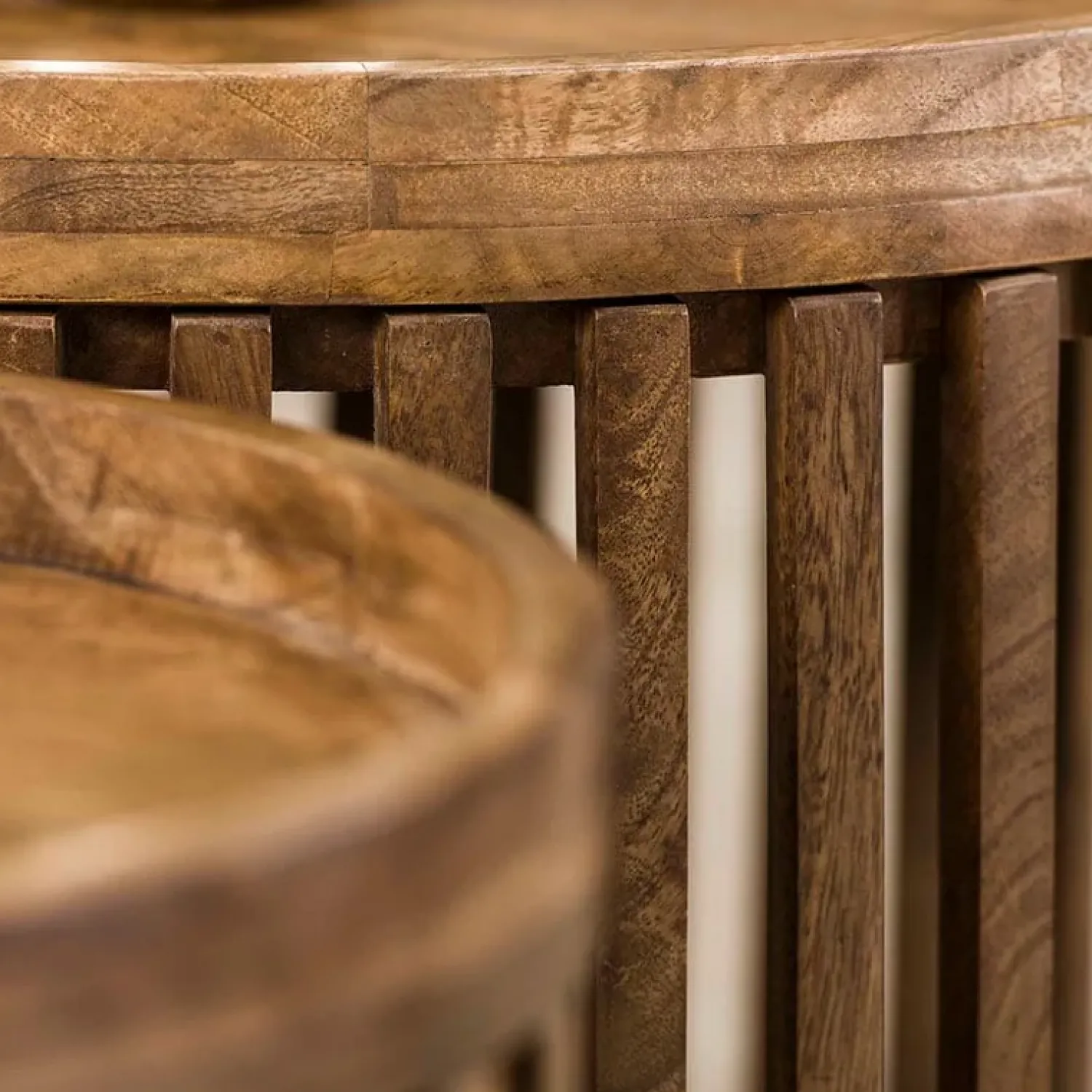 Kalfort Salontafels|Namra salontafel set van 2 mangohout zandkleur