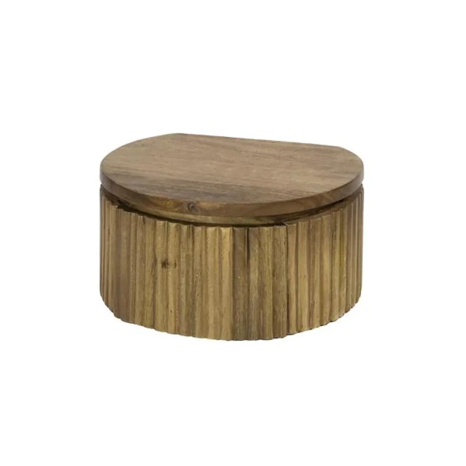Kalfort Nachtkastjes|Industriele Kasten|Namra zwevend Nachtkastje rond Mangohout 30cm