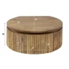 Kalfort Nachtkastjes|Industriele Kasten|Namra Zwevend Nachtkastje Rond Mangohout 50cm