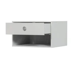 WOOOD Nachtkastjes|Industriele Kasten|Nancy Hangend Nachtkastje Mist 34cm