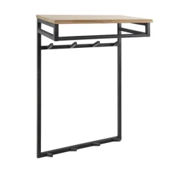 Kalfort Kapstokken|Narrow Kapstok hoog 2×4 haken acacia naturel