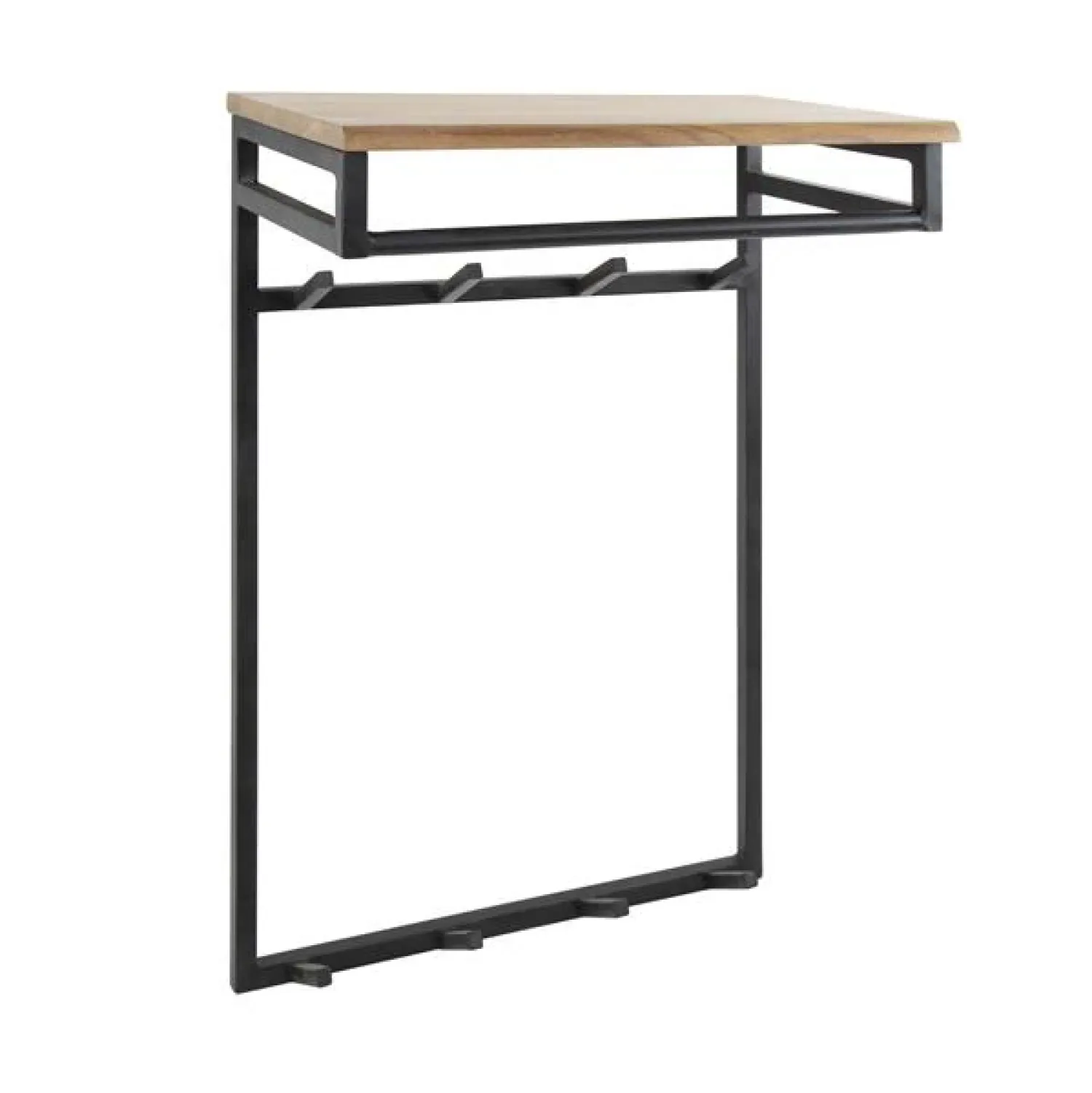 Kalfort Kapstokken|Narrow Kapstok hoog 2×4 haken acacia naturel
