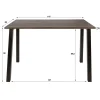 Kalfort Bartafels|Nela Bartafel Bruin acaciahout 147cm
