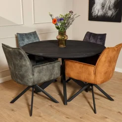 Furndea Eetkamerstoelen|Nelly eetkamerstoel velvet antraciet