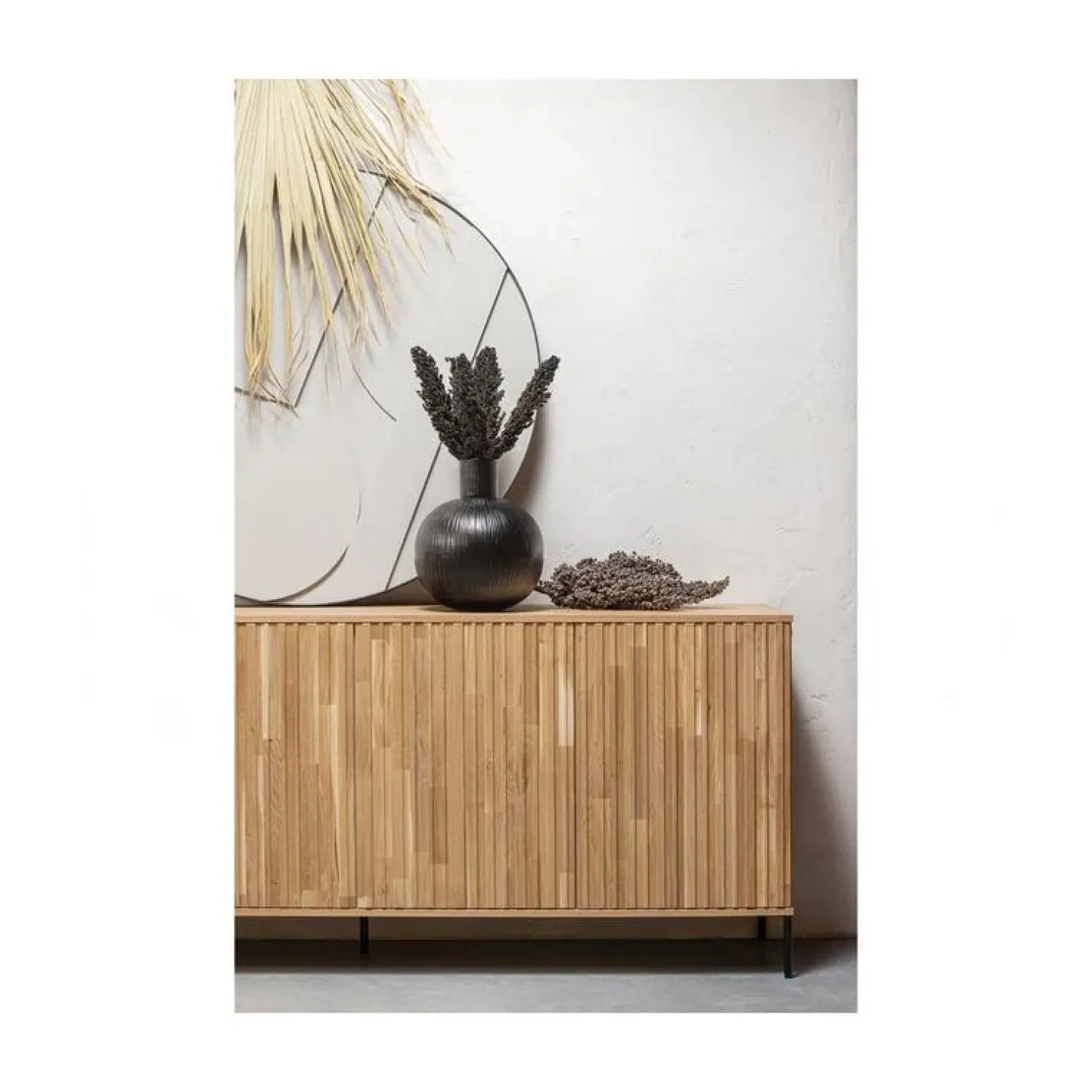 WOOOD Dressoirs|Industriele Kasten|New Gravure Dressoir eiken naturel 200 cm