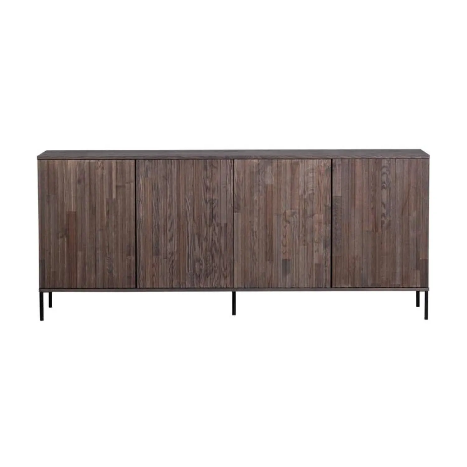 WOOOD Dressoirs|Industriele Kasten|New Gravure Dressoir essen fineer espresso 200 cm