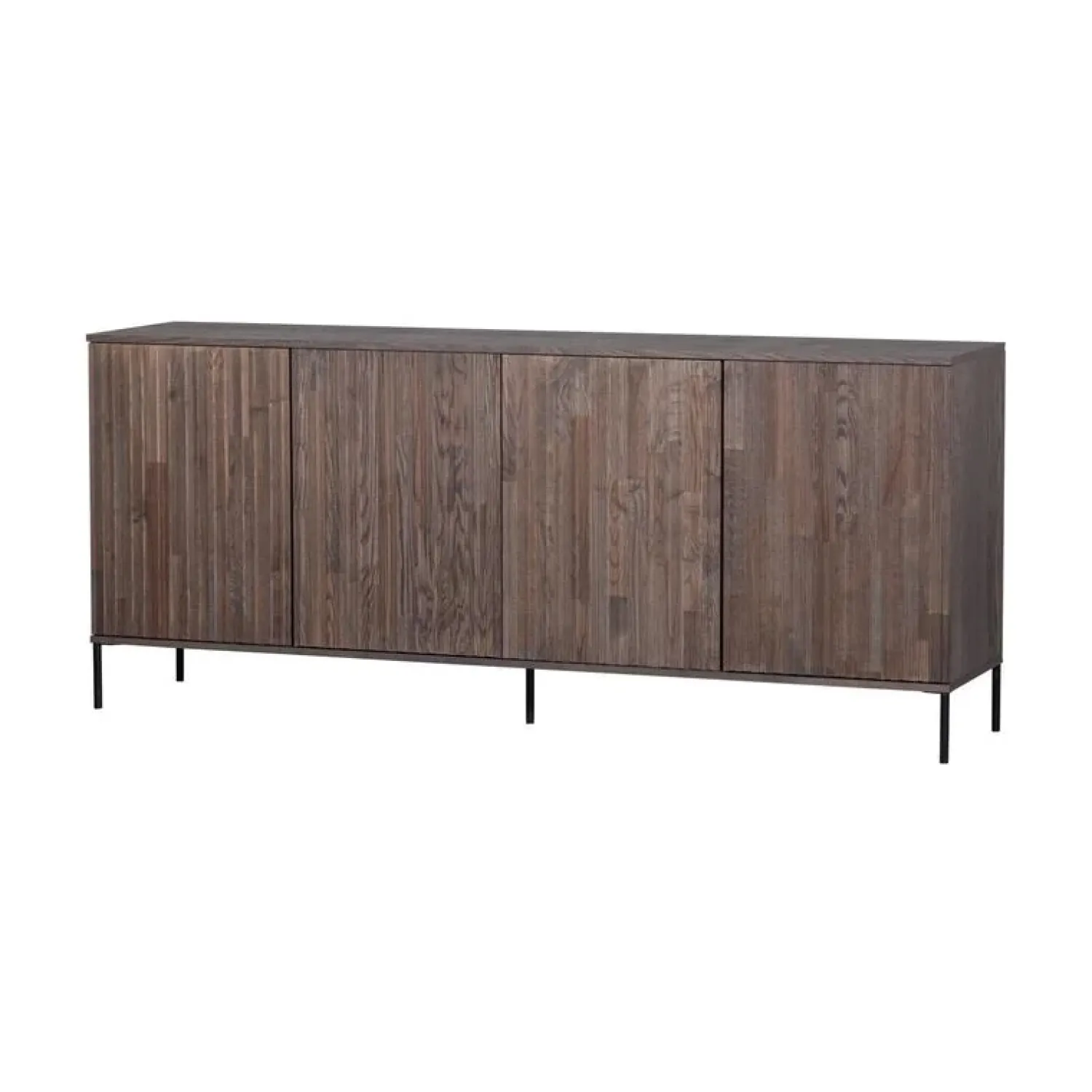 WOOOD Dressoirs|Industriele Kasten|New Gravure Dressoir essen fineer espresso 200 cm