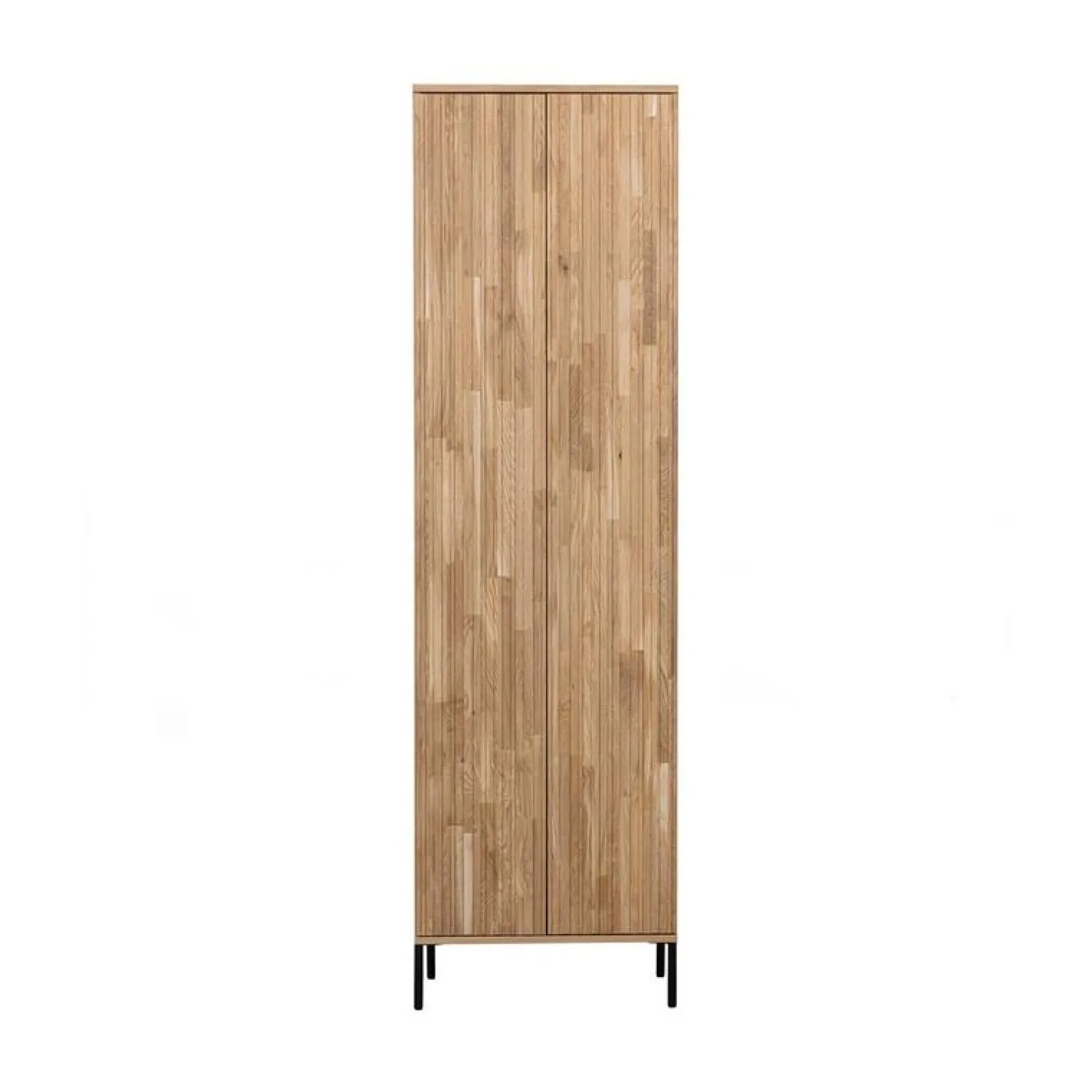 WOOOD Wandkasten|Industriele Kasten|New Gravure Hoge kast met lade eiken naturel 60 cm