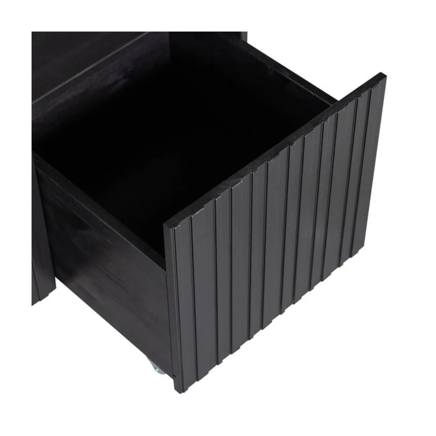 WOOOD Industriele Kasten|New Gravure Kistbank grenen zwart 88 cm