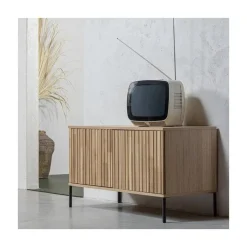 WOOOD Industriele Kasten|Tv Meubels|New Gravure Tv meubel eiken naturel 100 cm