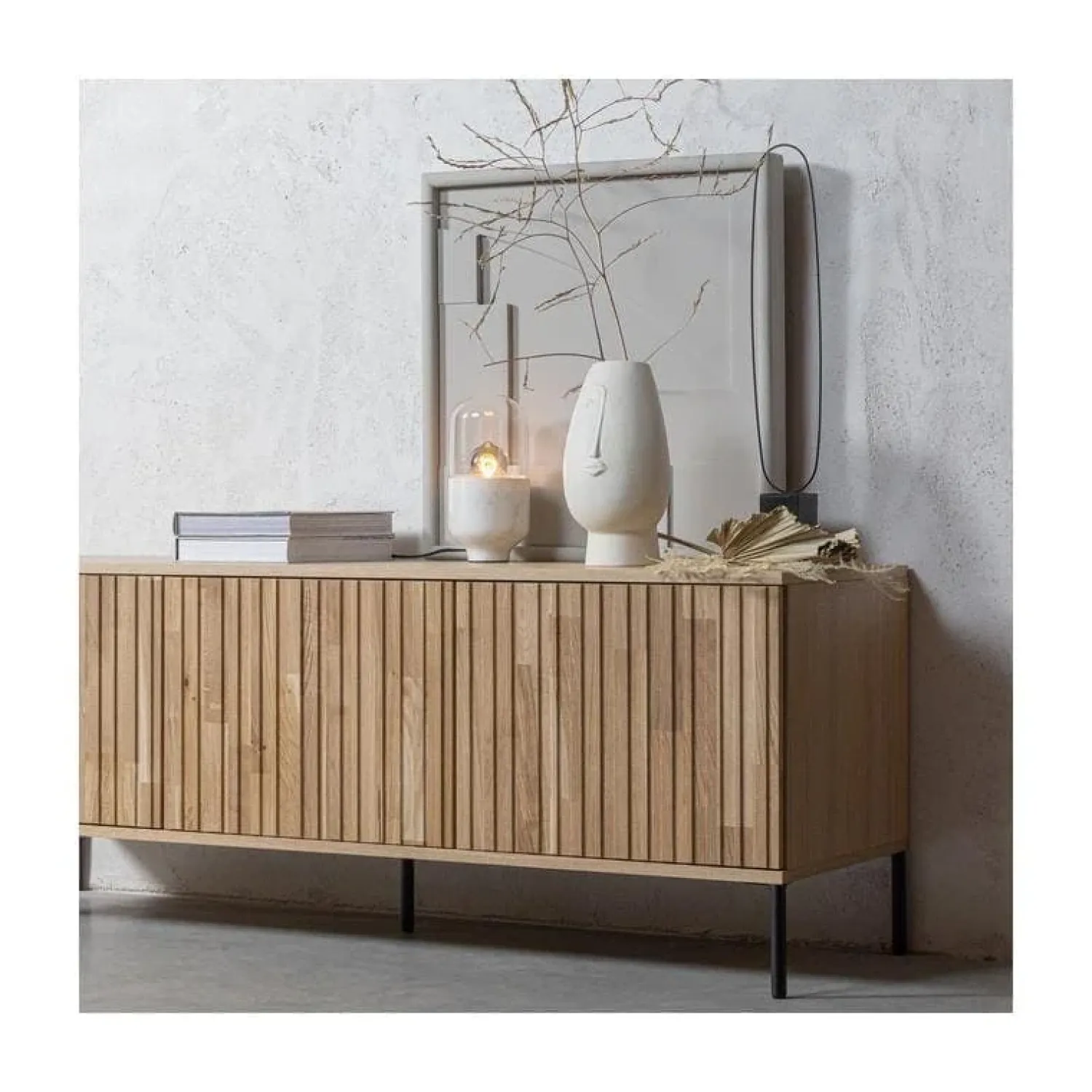 WOOOD Industriele Kasten|Tv Meubels|New Gravure Tv meubel eiken naturel 150 cm