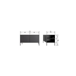 WOOOD Industriele Kasten|Tv Meubels|New Gravure Tv meubel grenen dust 100 cm