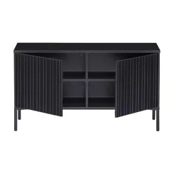 WOOOD Industriele Kasten|Tv Meubels|New Gravure Tv meubel grenen zwart 100 cm