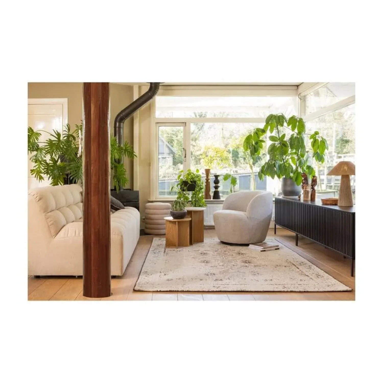 WOOOD Industriele Kasten|Tv Meubels|New Gravure Tv meubel grenen zwart 100 cm