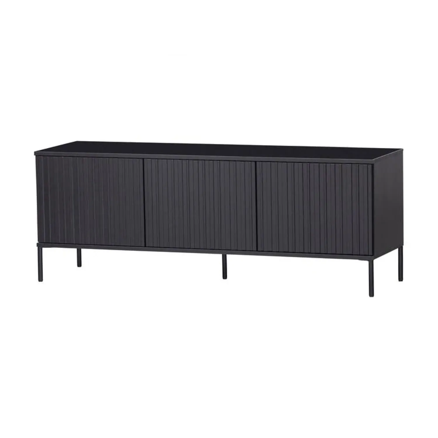 WOOOD Industriele Kasten|Tv Meubels|New Gravure Tv meubel grenen zwart 150 cm