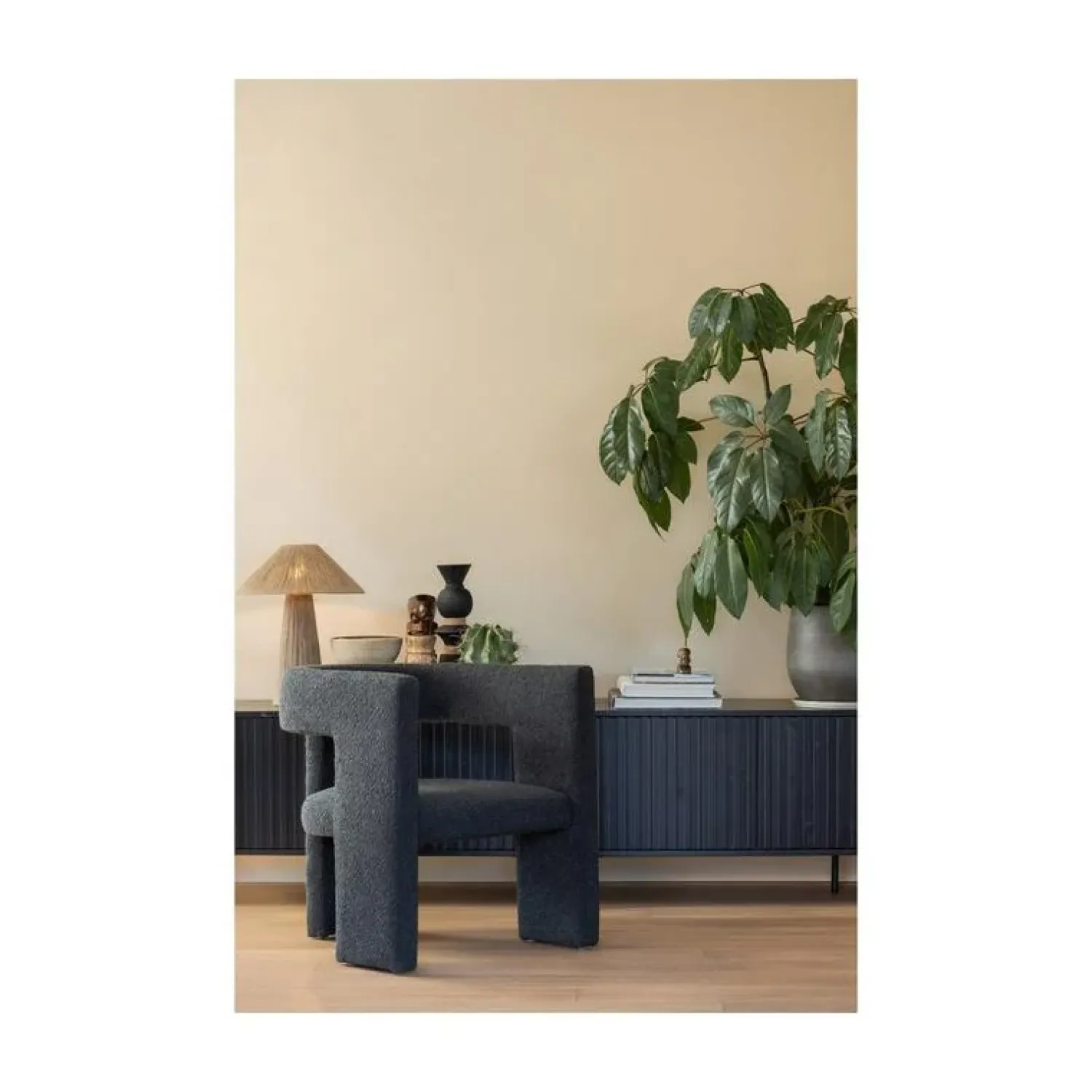 WOOOD Industriele Kasten|Tv Meubels|New Gravure Tv meubel grenen zwart 150 cm