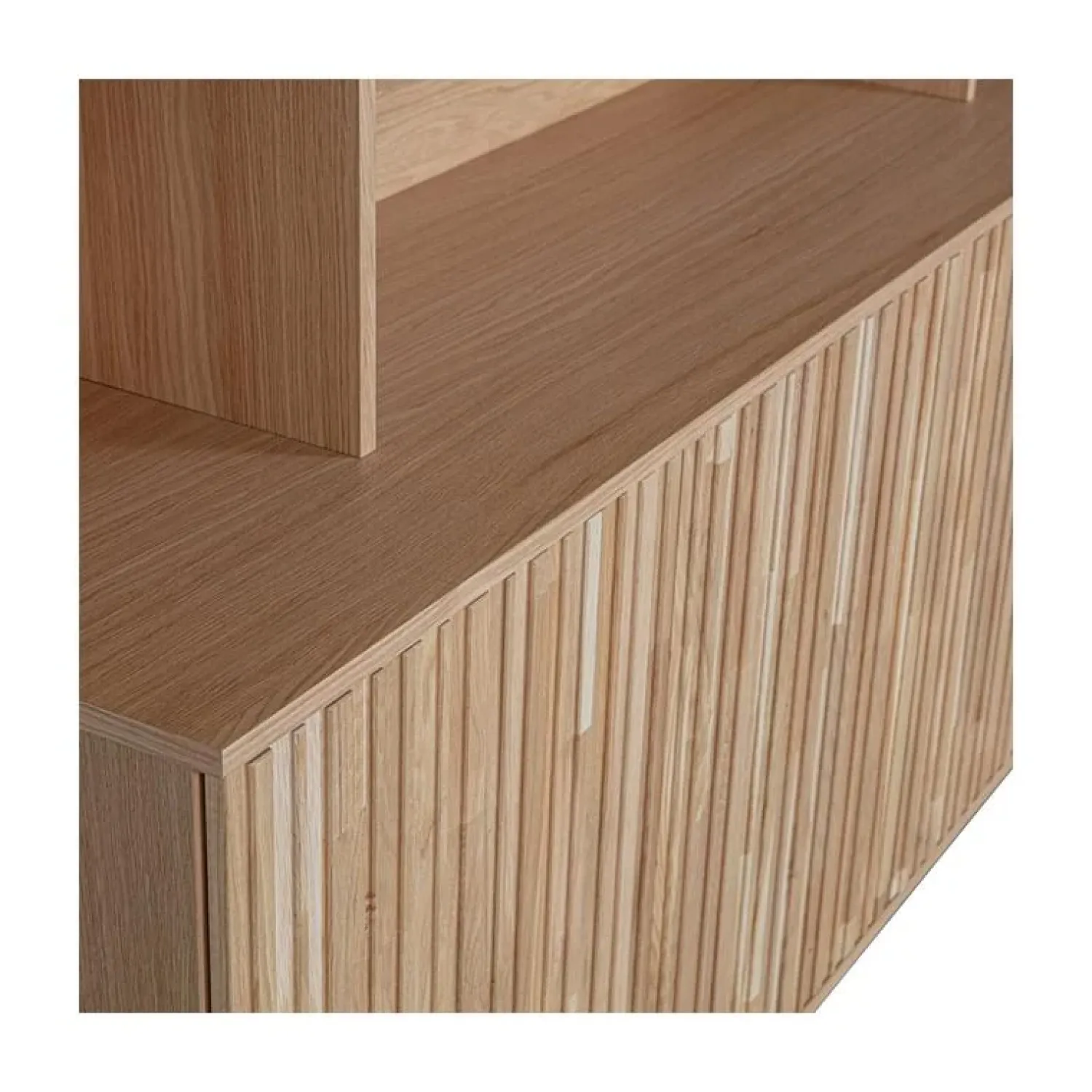 WOOOD Wandkasten|Industriele Kasten|New Gravure Wandkast eiken naturel 200 cm