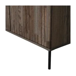 WOOOD Wandkasten|Industriele Kasten|New Gravure Wandkast essen fineer espresso 200 cm