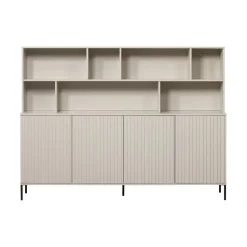 WOOOD Wandkasten|Industriele Kasten|New Gravure Wandkast grenen dust 200 cm