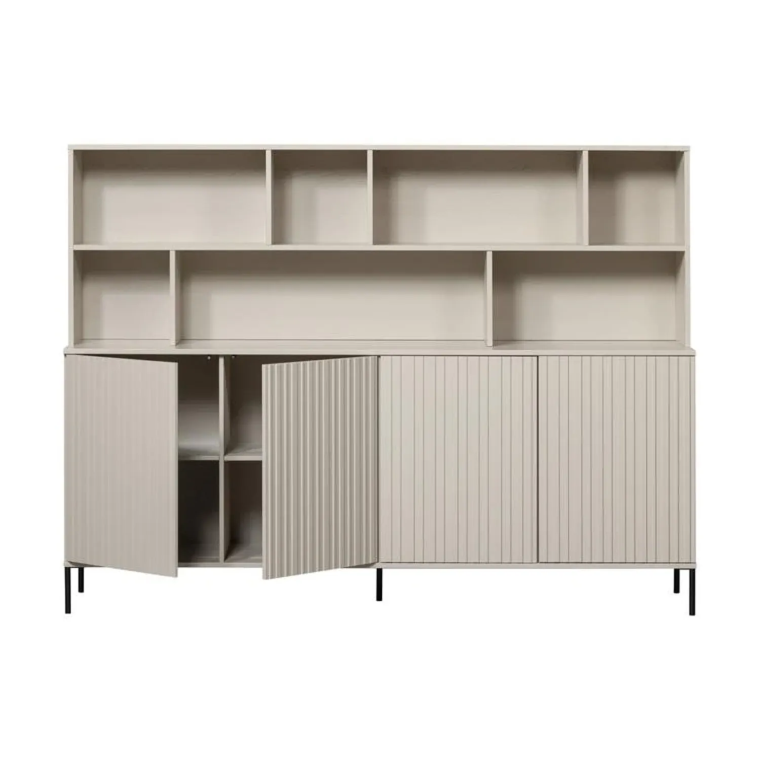 WOOOD Wandkasten|Industriele Kasten|New Gravure Wandkast grenen dust 200 cm