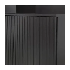 WOOOD Wandkasten|Industriele Kasten|New Gravure Wandkast grenen zwart 200 cm