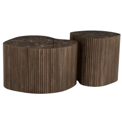 By Boo Salontafels|Nice Salontafel organisch Set van 2 Bruin