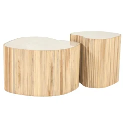 By Boo Salontafels|Nice Salontafel organisch Set van 2 Naturel