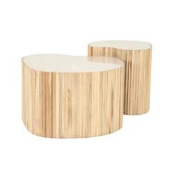 By Boo Salontafels|Nice Salontafel organisch Set van 2 Naturel