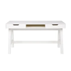 WOOOD Bureautafels|Nikki Bureau Dennenhout Wit 140cm
