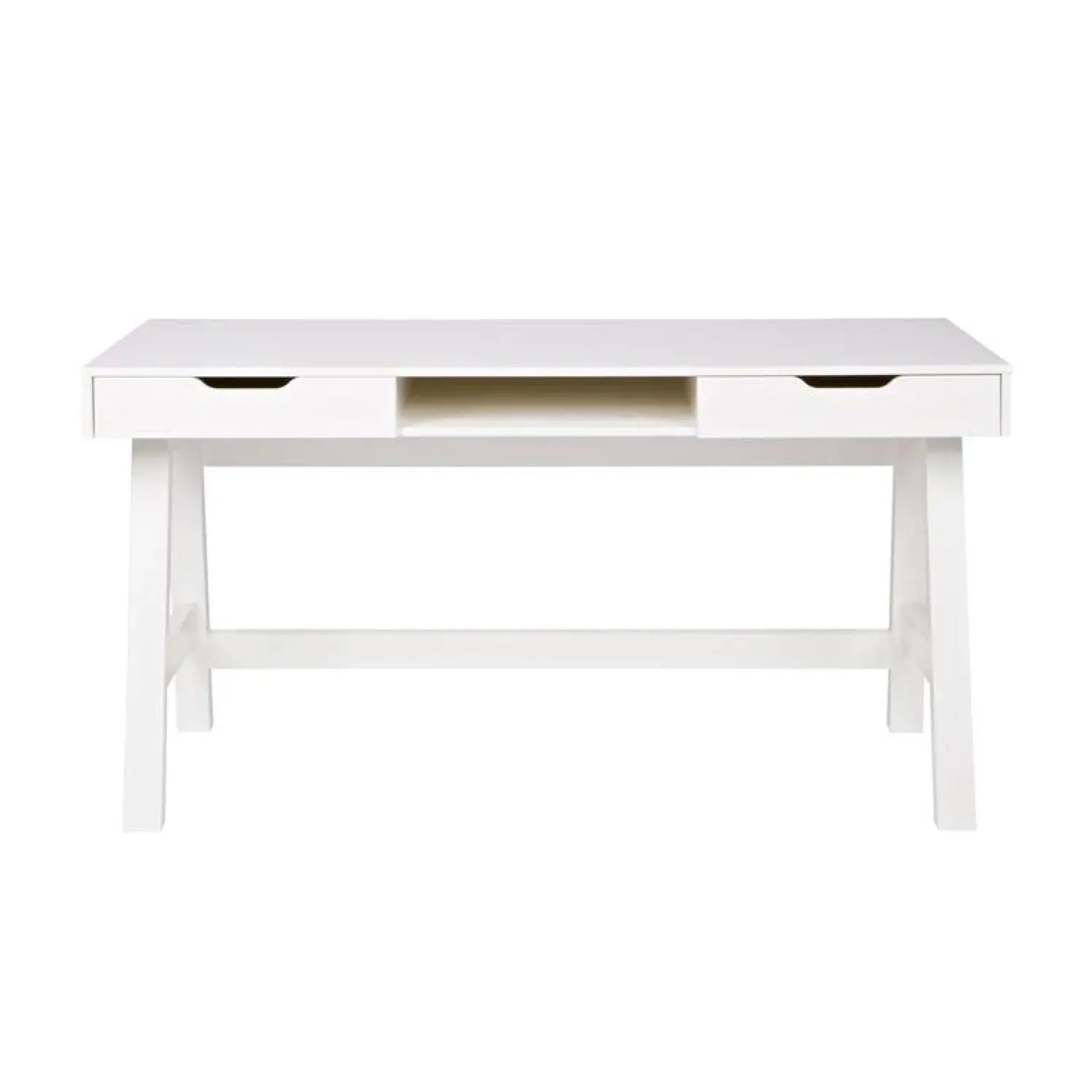 WOOOD Bureautafels|Nikki Bureau Dennenhout Wit 140cm
