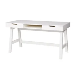 WOOOD Bureautafels|Nikki Bureau Dennenhout Wit 140cm