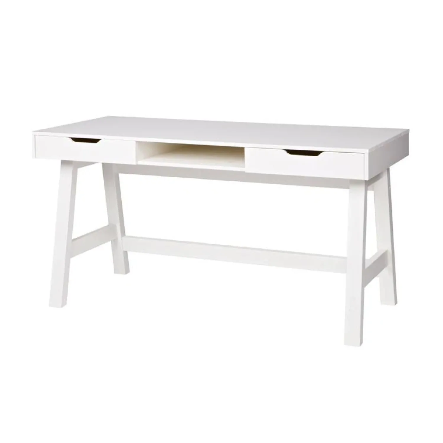 WOOOD Bureautafels|Nikki Bureau Dennenhout Wit 140cm