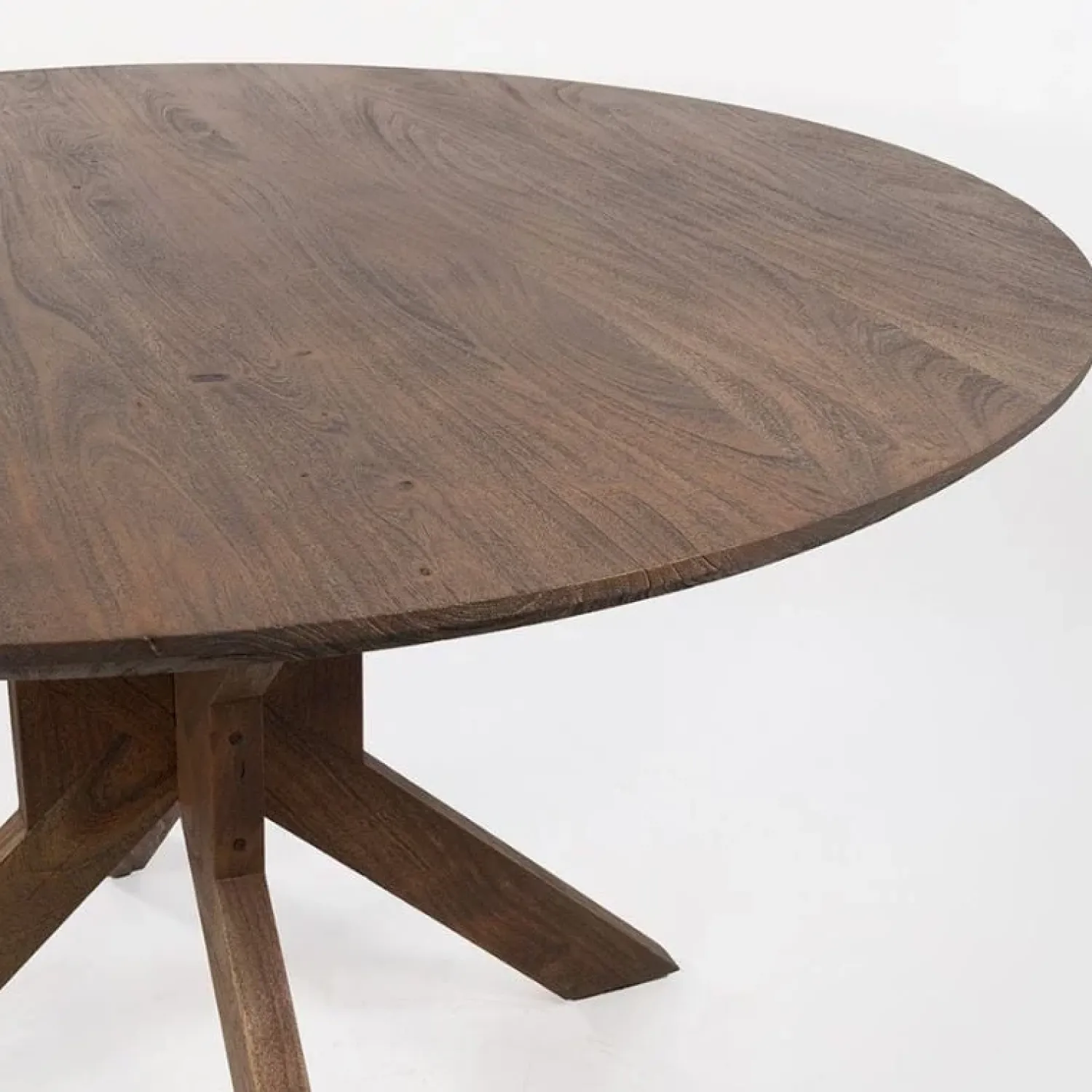 Mysons Eettafels|Nikki Eetkamertafel rond Acaciahout bruin 130 cm