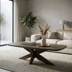 Eleonora Salontafels|Nikki Salontafel bruin 130 cm