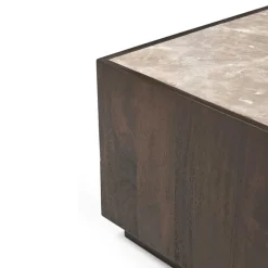 Furndea Salontafels|Nilo Salontafel vierkant Bruin Marmer 80 cm