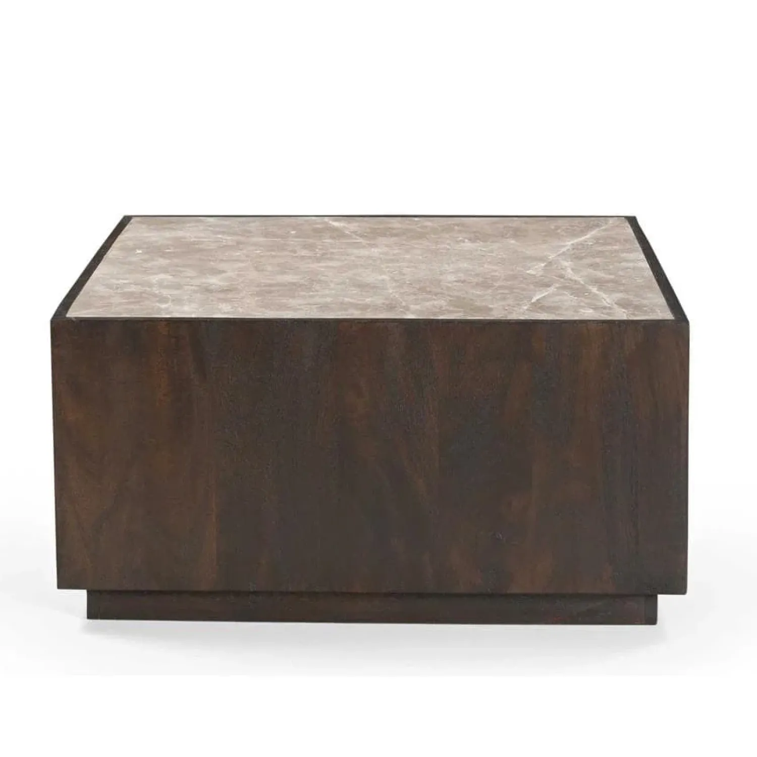 Furndea Salontafels|Nilo Salontafel vierkant Bruin Marmer 80 cm