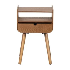 WOOOD Nachtkastjes|Industriele Kasten|Nils Nachtkastje Hout Naturel 36cm