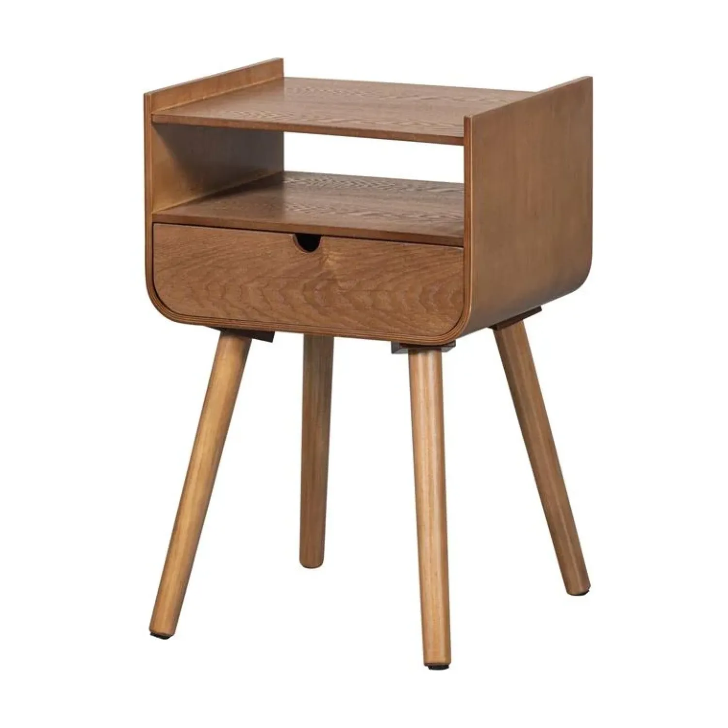 WOOOD Nachtkastjes|Industriele Kasten|Nils Nachtkastje Hout Naturel 36cm