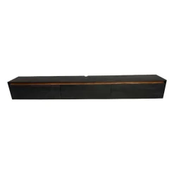 Vane Living Industriele Kasten|Tv Meubels|Nils Zwevend Tv meubel zwart 240cm