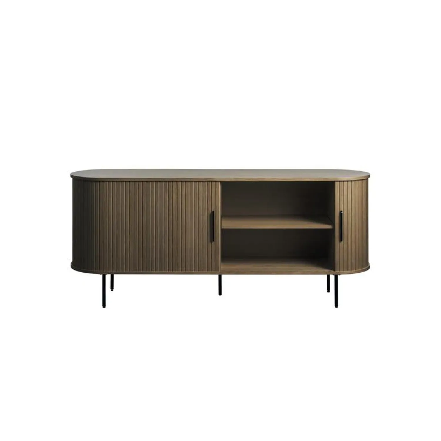 LykkeHome Dressoirs|Industriele Kasten|Nita Dressoir donkerbruin 180 cm