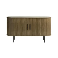 LykkeHome Dressoirs|Industriele Kasten|Nita dressoir donkerbruin 140cm